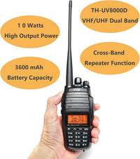 TYT TH-UV8000D 10W Dual Band Ham Radio | Cross-Band Repeater Walkie Talkie