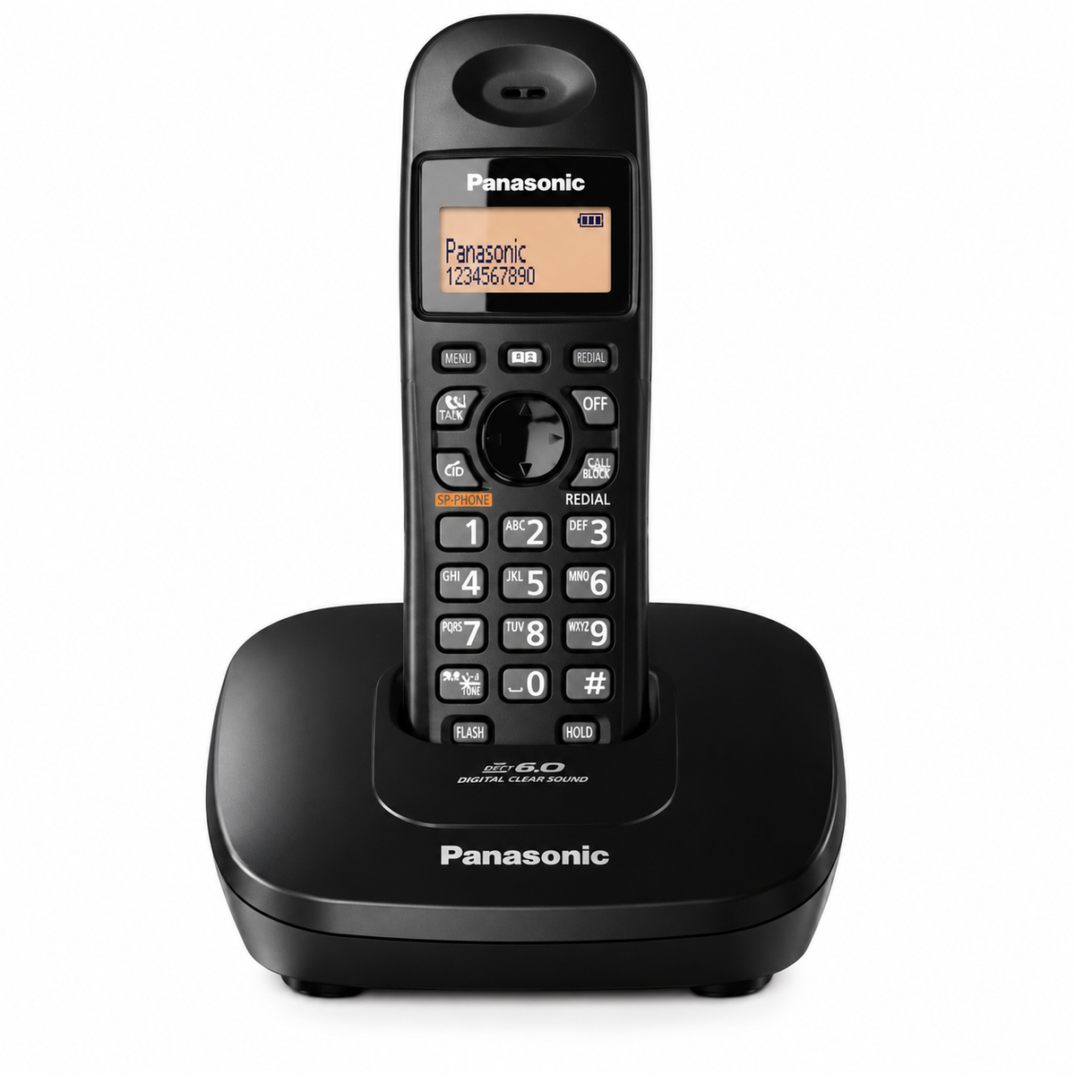 Panasonic KX-TG3611BX 2.4GHz Cordless Phone with LCD Display – Black