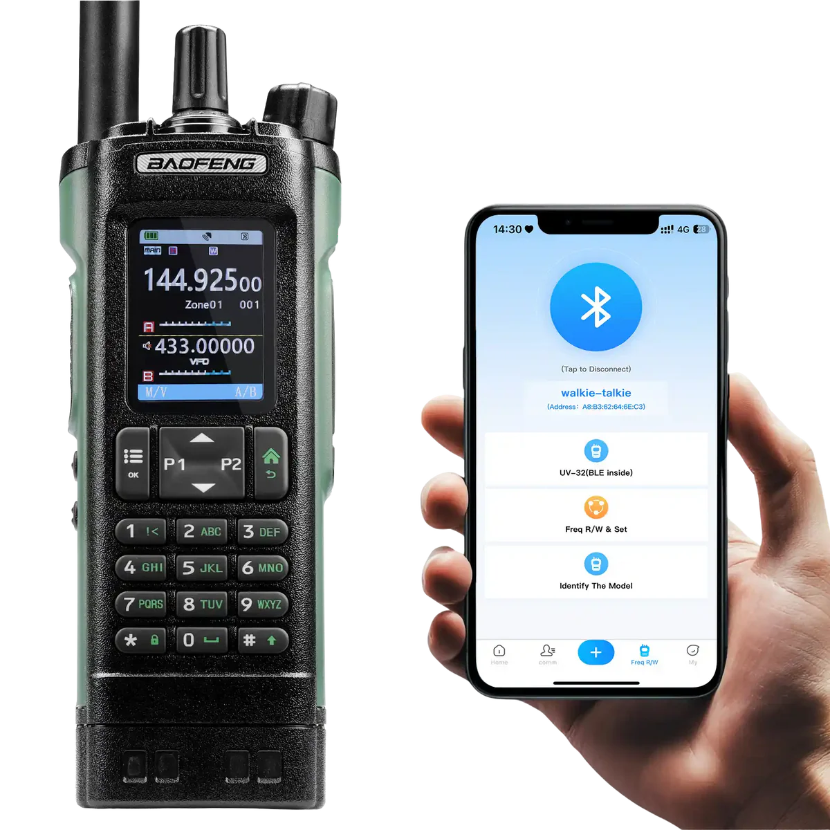 Baofeng UV-32 10W Multi-Band GPS Walkie Talkie – Tri-Band Long Range Ham Radio