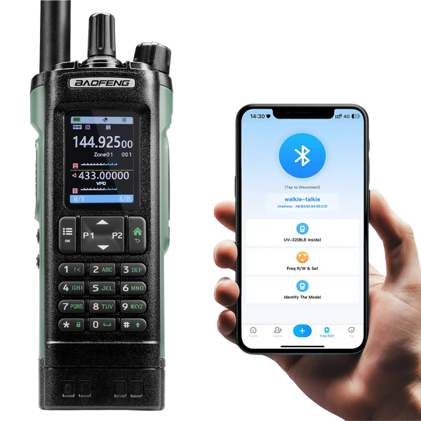 Baofeng UV-32 10W Multi-Band GPS Walkie Talkie – Tri-Band Long Range Ham Radio