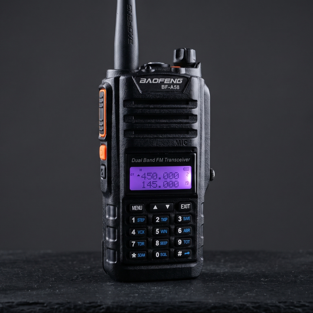 Baofeng BF-A58 IP67 Waterproof Walkie Talkie – Rugged Dual Band Two-Way Radio