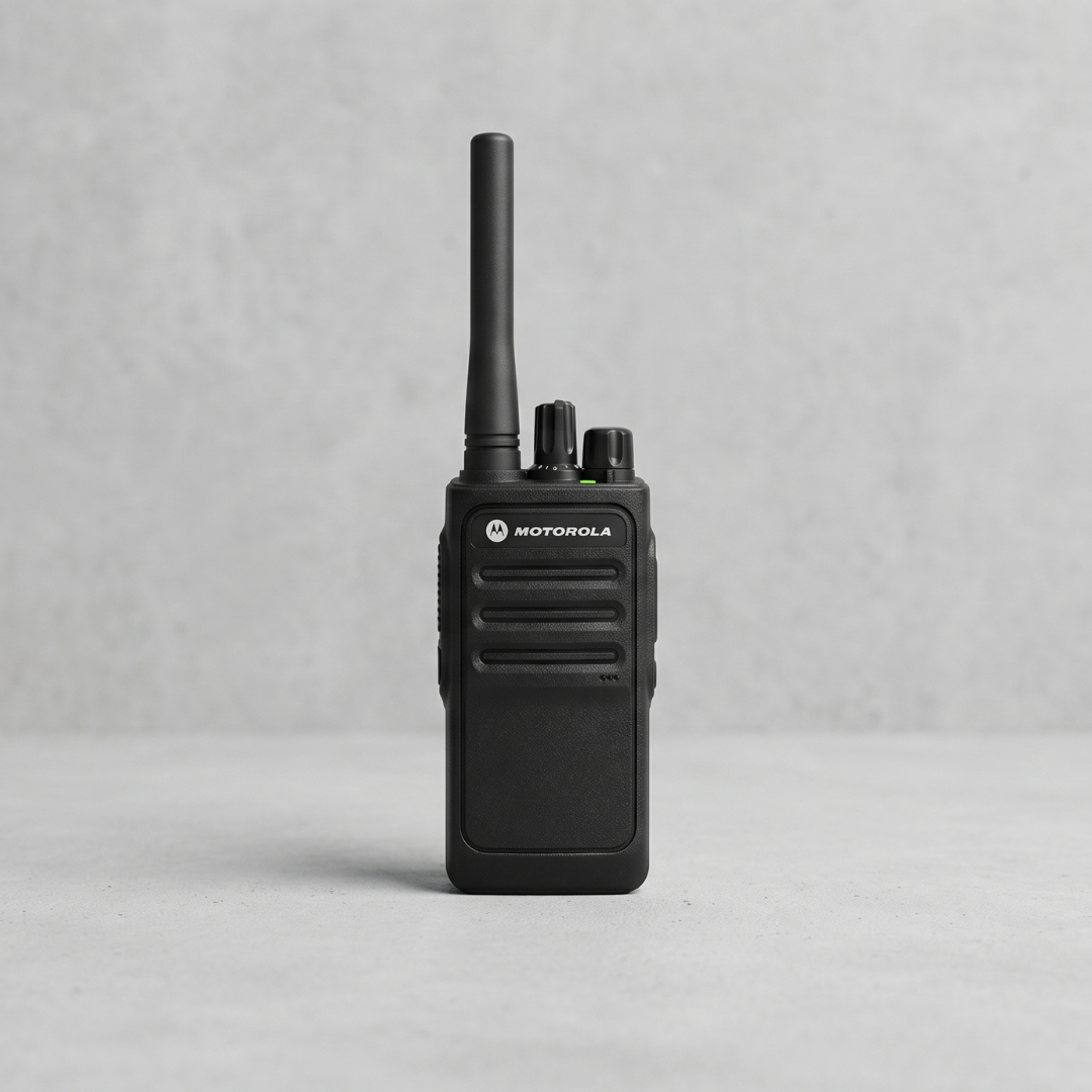 Motorola TC 999 Walkie Talkie Pair – 16 Channel Long Range Two-Way Radio with Charging Stand