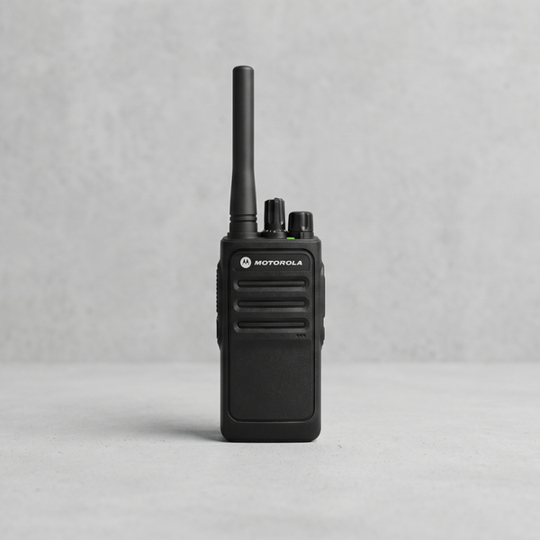 Motorola TC 999 Walkie Talkie Pair – 16 Channel Long Range Two-Way Radio with Charging Stand